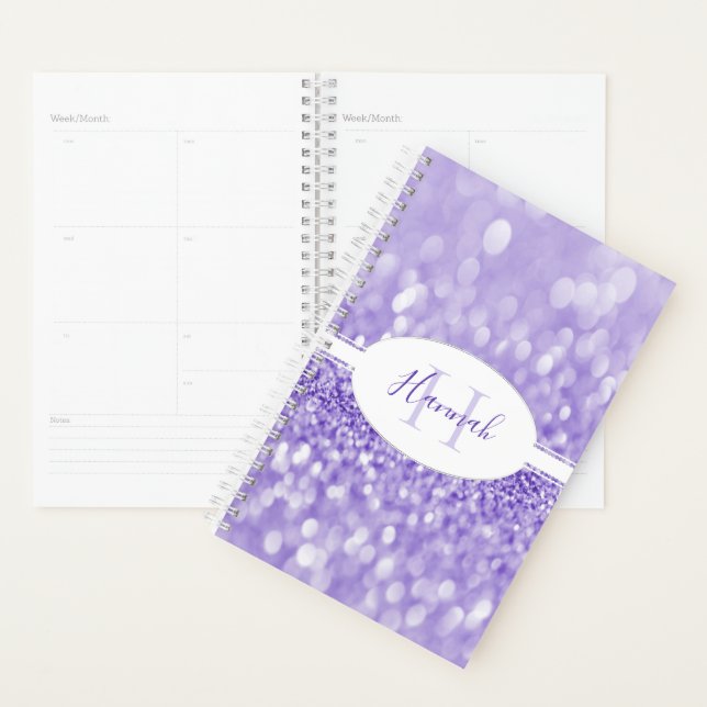 Purple Glitter Personalise Planner (Display)