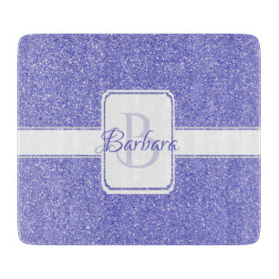 Purple Glitter Personalised Cutting Board