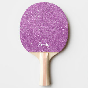 Purple Glitter Personalised Name Ping Pong Paddle