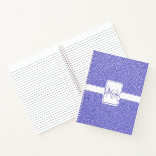 Purple Glitter Personalised Notebook