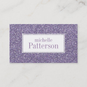 Purple Glitter Professional Business Cards