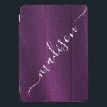 Purple Glitter Shimmer Custom Personalised Name iPad Pro Cover<br><div class="desc">Purple Glitter Shimmer Custom Personalised Name iPad Covers features a modern purple glitter shimmer with your personalised name in the centre. Designed by ©Evco Studio www.zazzle.com/store/evcostudio</div>