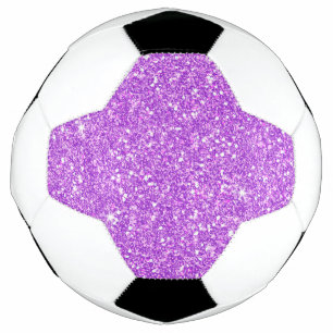 Purple Glitter Shine Shiny Luxury Diamond Soccer Ball
