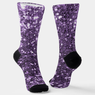 Purple Glitter  Socks