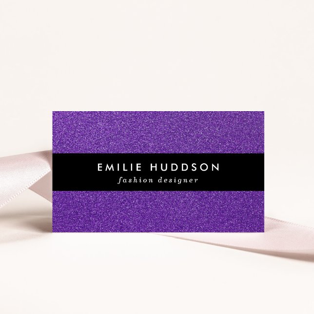 Purple Glitter, Sparkle, Glitter Background Business Card (Creator Uploaded)