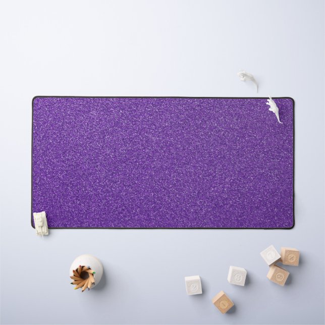 Purple Glitter, Sparkle, Glitter Background Desk Mat (Kids Table)