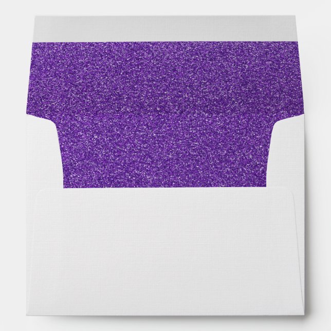 Purple Glitter, Sparkle, Glitter Background Envelope (Back (Bottom))