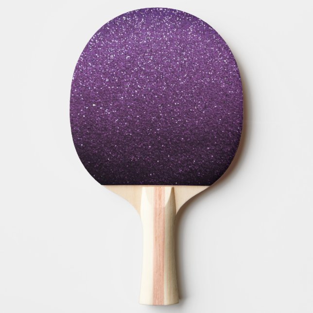 Purple Glitter Sparkles Ping Pong Queen Champion Ping Pong Paddle (Front)