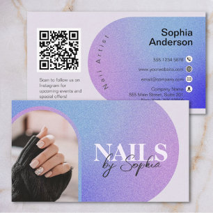 Purple Glitter Sparkling Arch Beauty Business Card