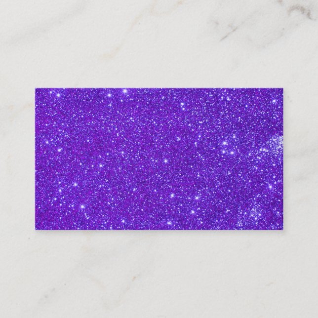 Purple Glitter Sparkly Business Cards (Front)