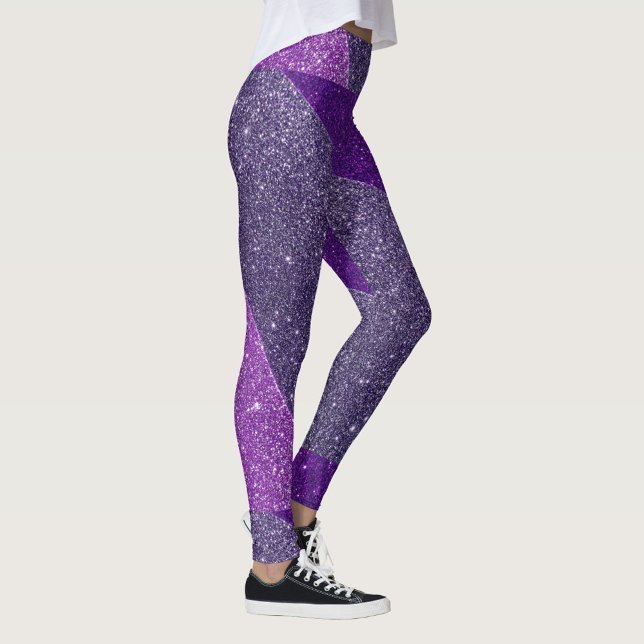 Purple Glitter Style  Leggings (Shades of Purple Leggings!)