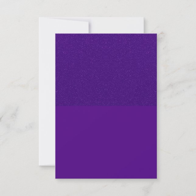 Purple Glitter‑Top Response Card – Customisable (Front)
