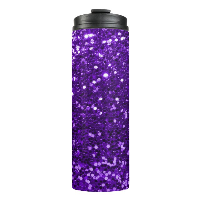 Purple Glitter Tumbers Thermal Tumbler (Front)
