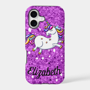 Purple Glitter Unicorn Case-Mate iPhone 5 Case