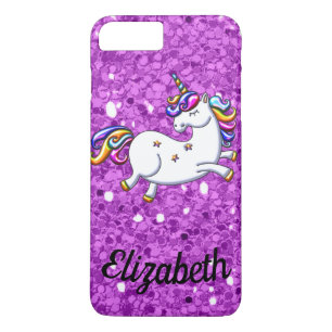 Purple Glitter Unicorn iPhone 8 Plus/7 Plus Case