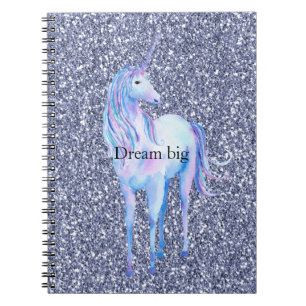 Purple Glitter Unicorn Notebook