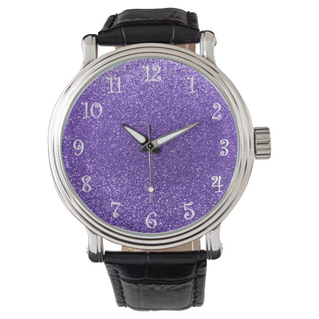 Purple glitter watch (Front)