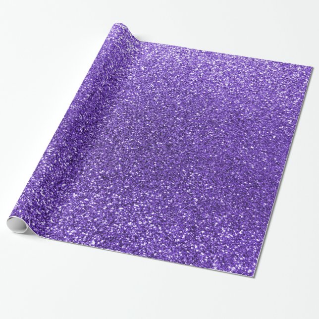 Purple glitter wrapping paper (Unrolled)