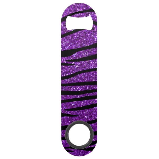 Purple glitter zebra stripes (Front)