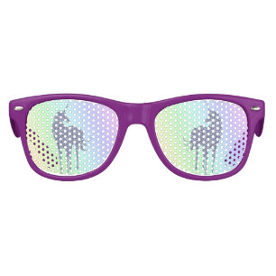 Purple Glitzy Unicorn Rainbow Kids Sunglasses