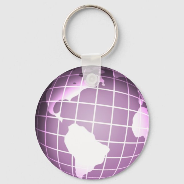 Purple Globe Key Ring (Front)