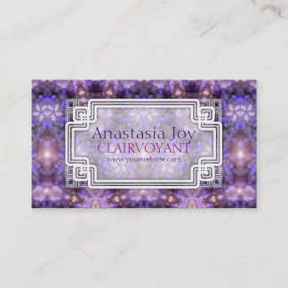 Purple Glow Energy Visionary Art Business Cards
