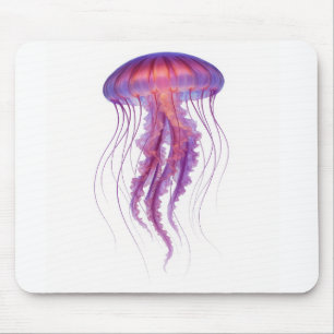 Purple Glow Jellyfish Mouse Pad