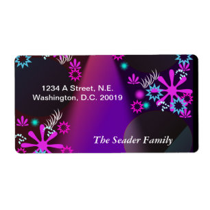 Purple Glow Personalised Return Address