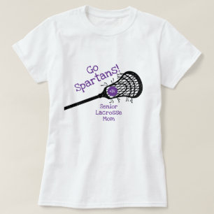 Purple Go Team Lacrosse Mum T-Shirt