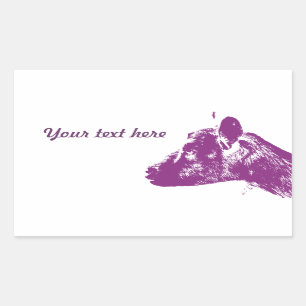 Purple Goat Rectangular Sticker