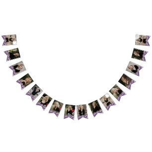 Purple & Gold 16 Photo Graduation Hanging Banner