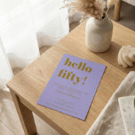 Purple Gold 50th Birthday Party Modern Typography Invitation<br><div class="desc">This invitation sets a confident, celebratory tone for a 50th birthday gathering. The purple background paired with gold lettering feels bold, modern, and polished, making it easy to coordinate with drinks, signage, and table details. A strong choice for hosts who want a milestone celebration that feels festive and thoughtfully styled....</div>