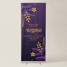 Purple & Gold Aesthetics Floral Wedding