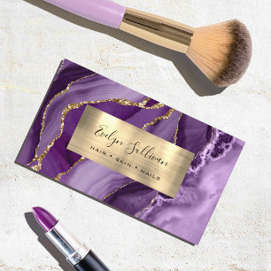 Purple Gold Agate Business Card
