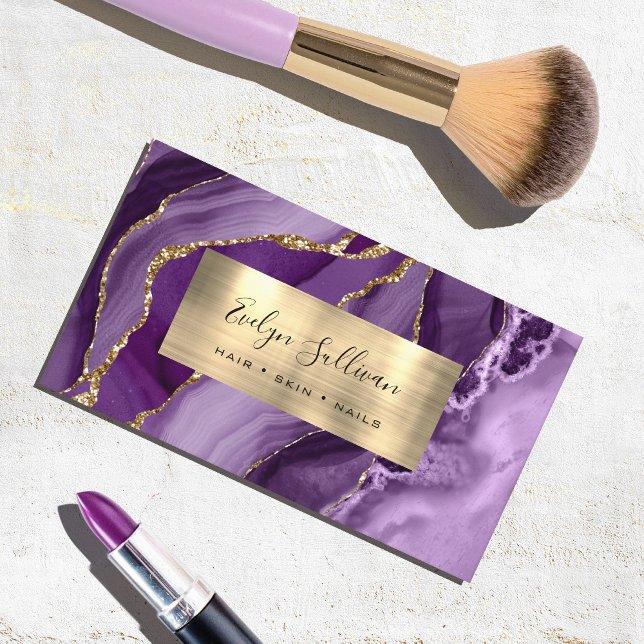 Purple Gold Agate Business Card (Creator Uploaded)