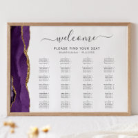 Purple Gold Agate Wedding Seating