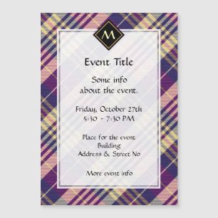 Purple, Gold and Blue Tartan