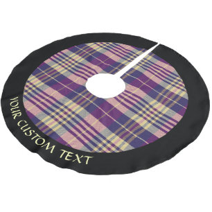 Purple, Gold and Blue Tartan Brushed Polyester Tree Skirt