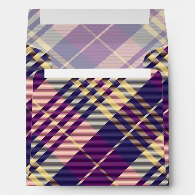 Purple, Gold and Blue Tartan Envelope (Back (Bottom))