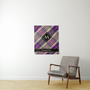 Purple, Gold and Blue Tartan Tapestry