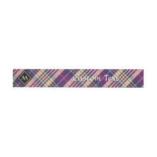 Purple, Gold and Blue Tartan Wraparound Address Label
