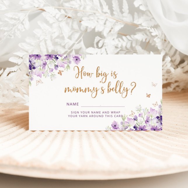Purple gold Butterfly how big is mummy's belly  Enclosure Card (Creator Uploaded)