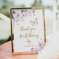 Purple gold butterfly Thank you for fluttering by