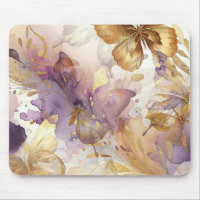 Purple & Gold Butterfly Watercolor Butterflies
