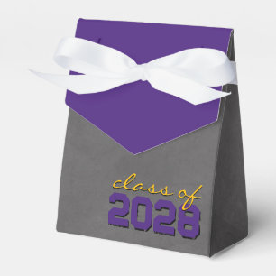 Purple & Gold Chalkboard Graduation Gift Boxes