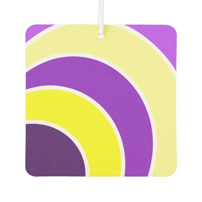 Purple & Gold Circles Car Air Freshner Car Air Freshener (Front)