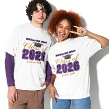 Purple Gold Class of 2026 Customised Graduate