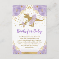 Purple Gold Dinosaur Ballerina Books for Baby Girl