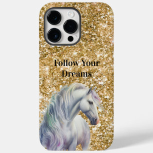 Purple Gold Dream Unicorn Gold Glitter Sparkle Case-Mate iPhone 14 Pro Max Case
