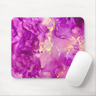 Purple Gold Electric Storm | Trendy, Feminine Mouse Pad